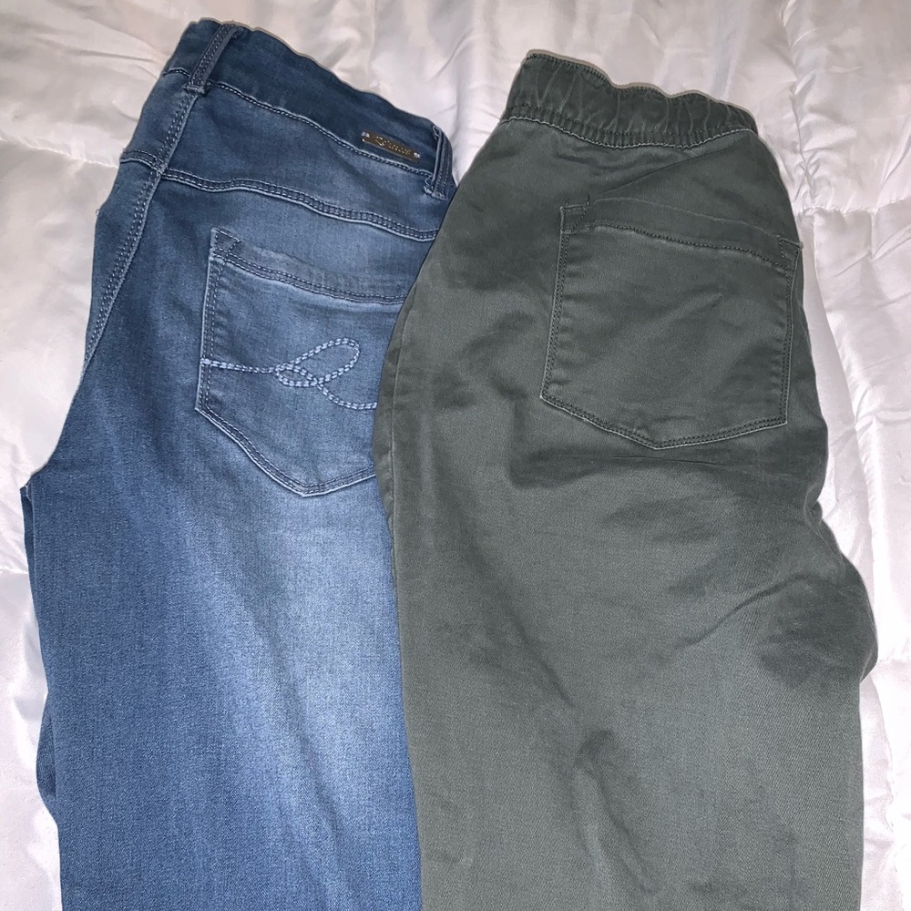 Jean Bundle! Army green and skin tight denim